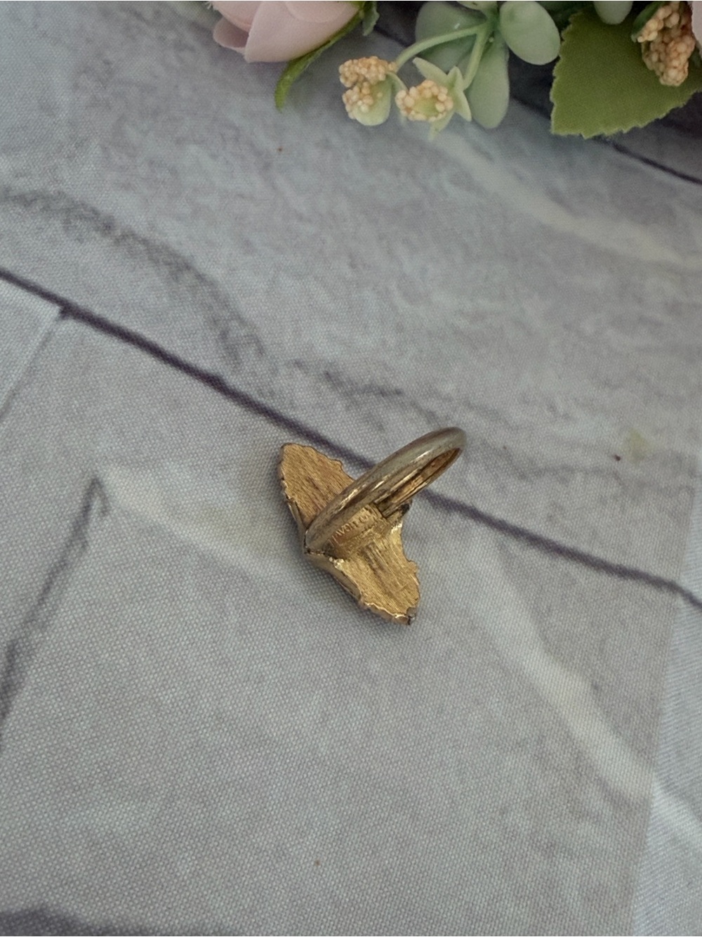 ART DECO AVON RING VINTAGE 7.5 - Picture 3 of 5